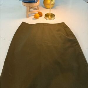 Olive Green Talbots Women's Wool Pencil Skirt